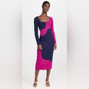 Mara Hoffman Amy Dress in Navy& Pink